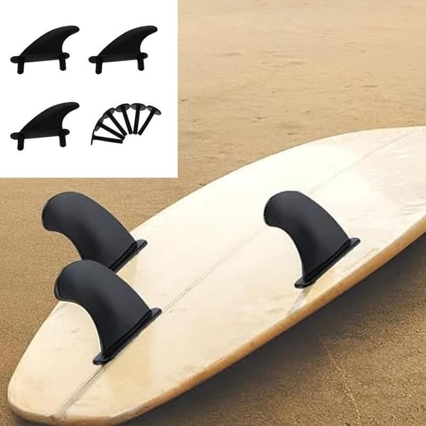 3-delt surfebrettfinne, TPR Surfe Thruster Surfefinner med Skruer Surfebretttilbehør for Surfeentusiaster
