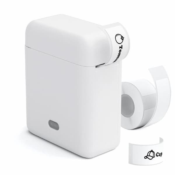 Label Printer - With 1 roll of labels - Thermal label machine - Smart APP - Lightweight - White