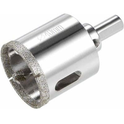 Diamantborebit til glashulsav med centreringsborebit til glas, keramik, porcelæn, fliser 40 mm