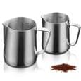Mælkeskummer - 350 ml og 600 ml - Rustfrit stål - Ideel til kaffe - Nem at rengøre