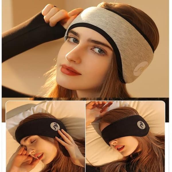 Noise-cancelling earmuffs with earplugs, adjustable sleeping earmuffs, headband, noise-reducing, for sleep, work, study, black