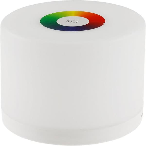 Dæmpbar LED-bordlampe med touchsensor og genopladeligt batteri - RGB-farve og USB-opladning.