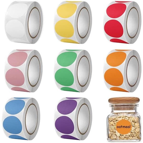 Self-adhesive Dot Stickers - 4000 Pieces - Colored