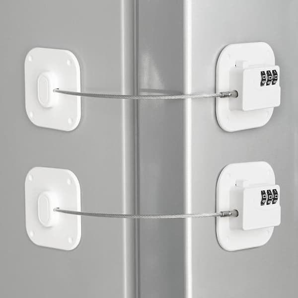 Refrigerator Lock - Robust Refrigerator Lock - Combination Lock for Refrigerators, Cabinets and Drawers - Secure - Easy to Install