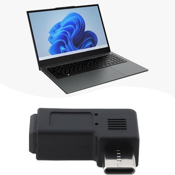2-ports USB-C han til Mini USB hun adapterkonverter - Sort