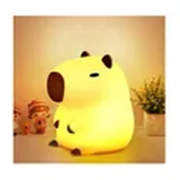 Capybara Børnenatlampe, Capybara Touch Control Sengelampe, USB Genopladelig og Timer, Kawaii Silikone Dyrelampe til Soveværelset