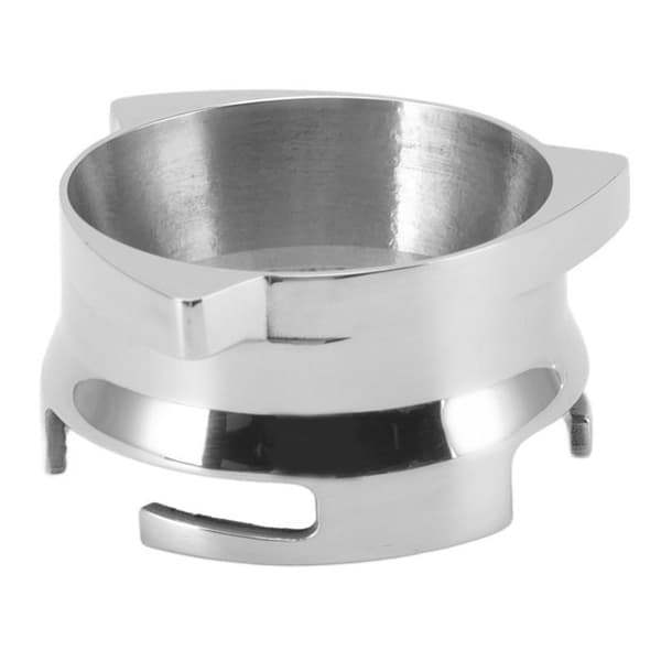 Kaffedoserings tragt i rustfrit stål, robust fastgørelse, nem installation, roterende, 54 mm, til kaffe