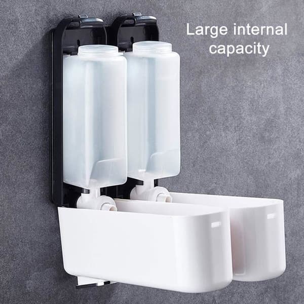 300 ml vægmonteret sæbedispenser, brusegel, manuel sæbedispenser, bruseshampoo, borefri sæbedispenser