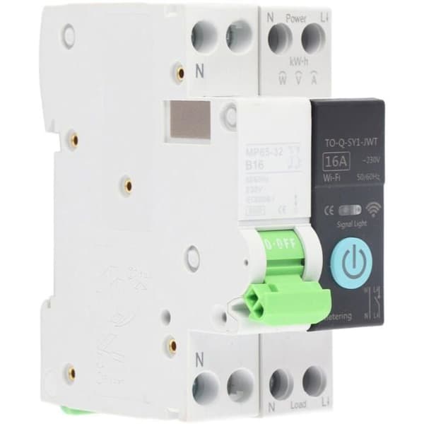 Smart WiFi-strömbrytare 16A 1P N för hemmet