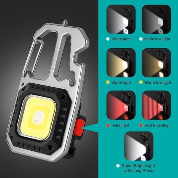 Ladattava LED-työvalo/taskulamppu - 7 tilaa - Kannettava - Vedenpitävä