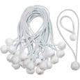 Förpackning med 50 långa ögle-bungee-snören - Vit - 15 cm