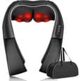 3D Æltende Nakkemassager - Sort - 3 Hastigheder - Integreret Opvarmning