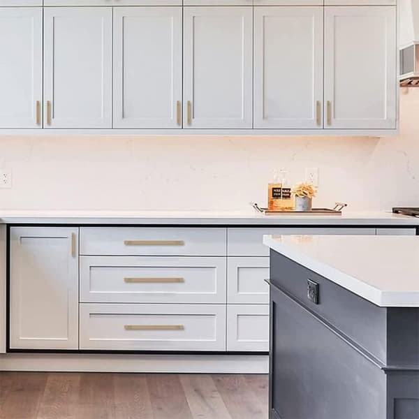 Møbelgreb, sæt med 4 - Guld - 96 mm - Børstet aluminium