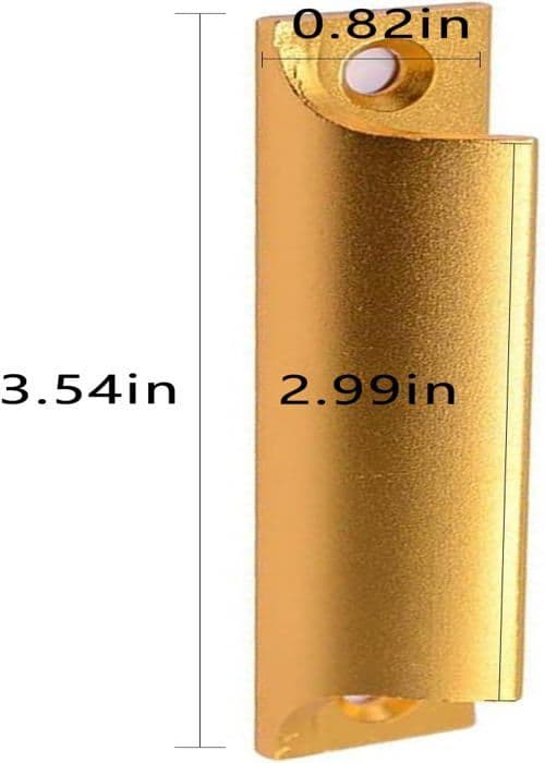 Møbelgreb i moderne stil - Aluminium - Guld - Sæt med 4