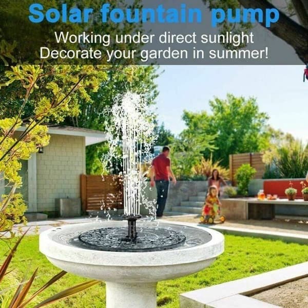 Solar Springvand Mini Flydende Springvand - 7 Stilarter - Have - Fuglebad