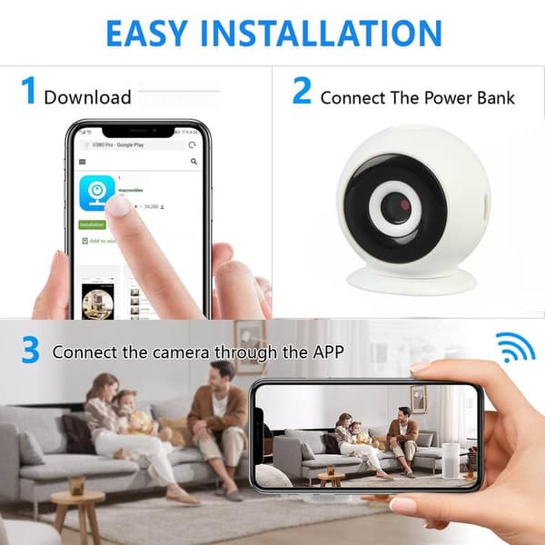 New Smart Home Camera, Two-Way Voice Intercom, Desktop Security Monitor, Wireless Wi-Fi Camera