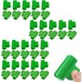 Plastclips, pakke med 40 - Rivfaste - Til drivhuse - Grønne