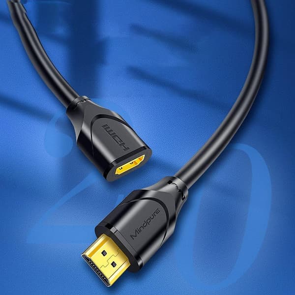 HDMI Forlængerkabel Han til Hun 2.0 Version 4K 60Hz Højopløsnings Forlængerkabel til Computer og Skærm 2 m