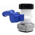 Erstatnings sommerfugleventil til IBC-tanke op til 1000 L med adapter til DN50 flange