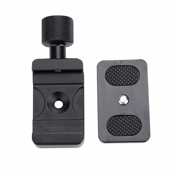 Quick release aluminiumlegeringsplade, mini QR stativpladeadapter til 1/4\" skrue