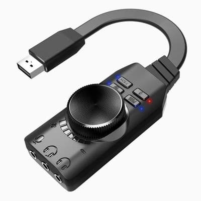 Ekstern lydkortadapter USB-lydstik 3,5 mm virtuel 7.1-kanals eksternt stereolydkort til bærbar computerheadset YYV