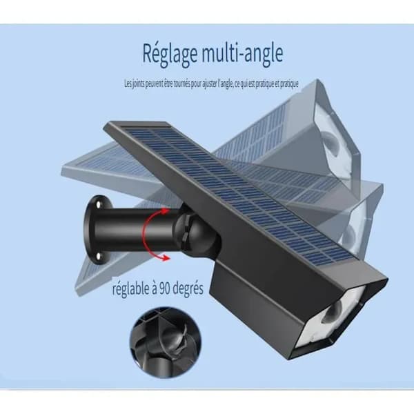ONEVER Udendørs Solcellelampe - 42 LED'er - Bevægelsessensor - Hvidt Lys - 800lm