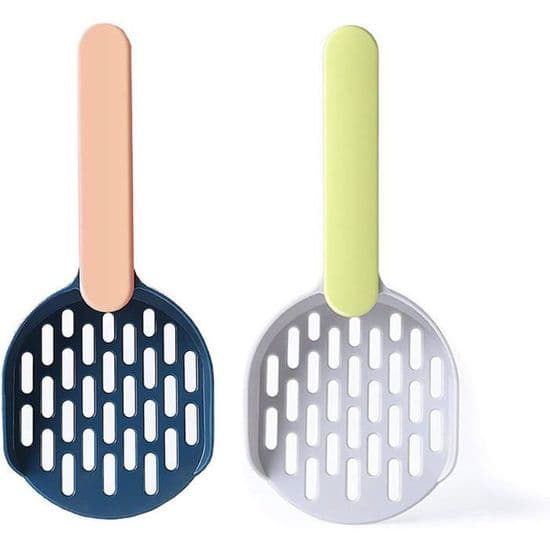 Kattsandsspade, 2-pack - ABS-plast - Flerfärgad - Ergonomisk