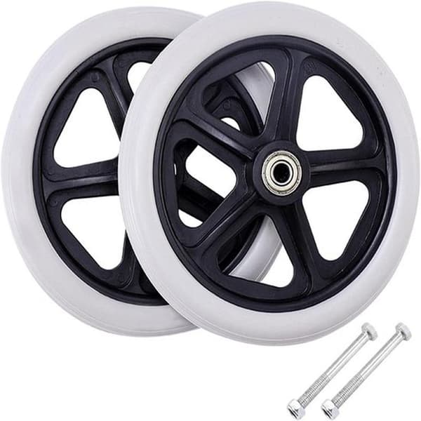 Furniture Component 2 Pieces Front Wheel Wheelchair Wheels Small Wheels Replacement Solid Universal Wheelchair Accessories/B/7Inch