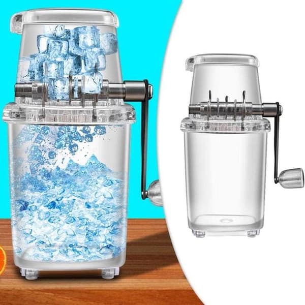 Manuel isknuser med 1,2L isspand og klinge, transparent