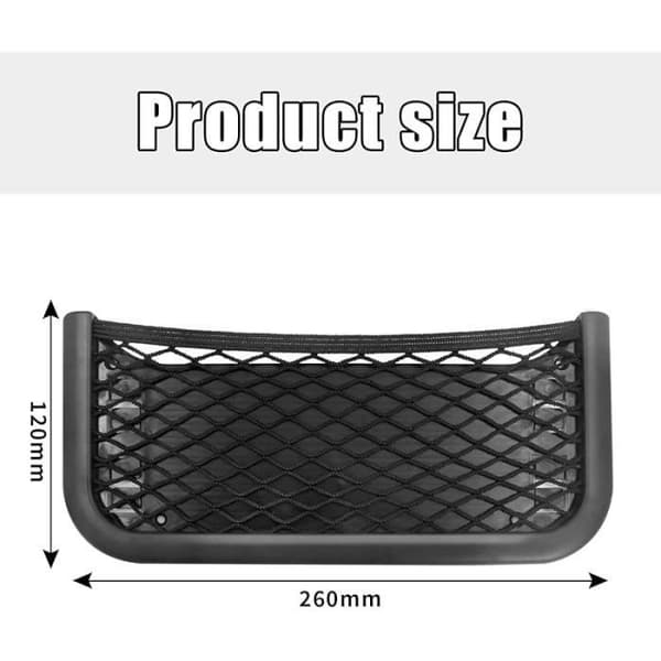 Netopbevaringsorganisator med 2 poser - Sort - ABS-materiale - 26 x 12 cm