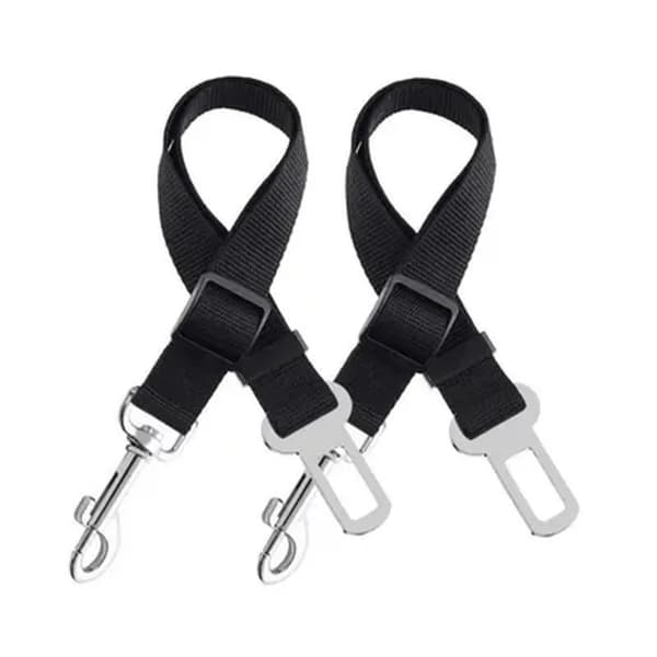 Hundesikkerhedssele - Rivfast - Justerbar - Nylon - 2-delt Universal Sele - Sort