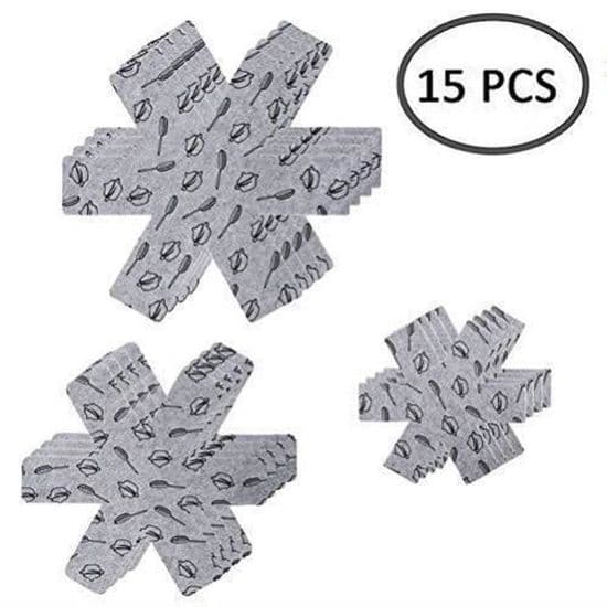 Pann- och grytskydd, pannskydd - 3 storlekar (38cm, 35cm, 26cm) - 15 st