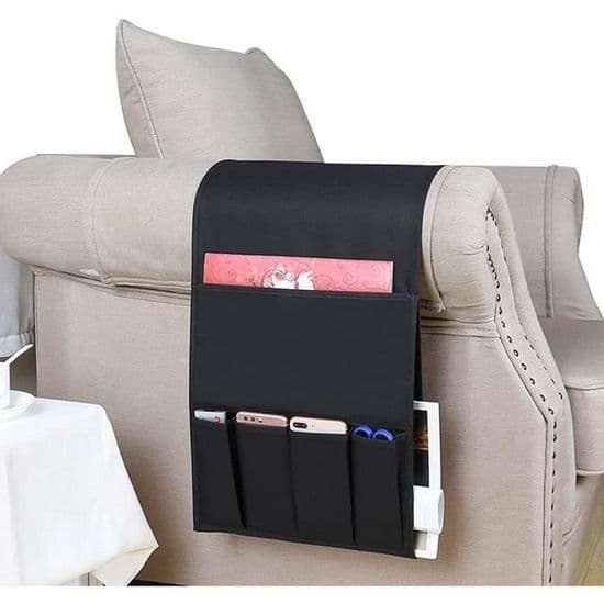 Organizer - Sofa Armlene Caddy - Vanntett - Sklisikker - 6 Lommer