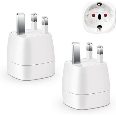 Typ G-reseadapter - 2-pack - Lätt och kompakt - Max 2500W