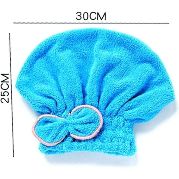3 STK Hurtigtørrende Mikrofiber Hårhåndklæde Turban Super Absorberende til Kvinder