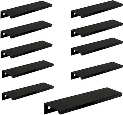 Sort greb, sort møbelgreb, usynligt greb, køkkenskabsgreb, sort møbelgreb