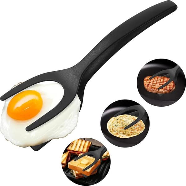 Robust 2-i-1 gripe- og vendespade for egg og mer