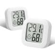 Inomhustermometer Hygrometer, 2 st Mini Högprecisions Digital Termometer Hygrometer för Hem och Kontor
