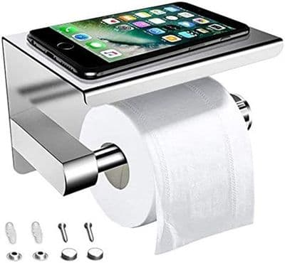 Toiletpapirholder i rustfrit stål - Multifunktionel - Rustfri - Vandtæt