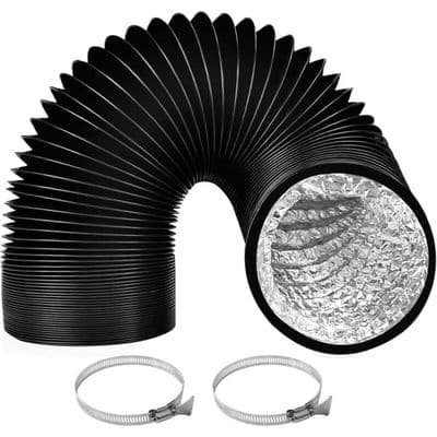 100 mm afløbsrør - Aluminium - 3 m - 2 spændebånd