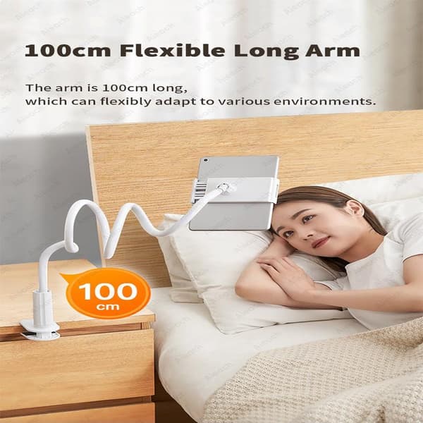 iPad-holder til sengen - Svingarm - Velegnet til telefon / iPad / Switch - Sort