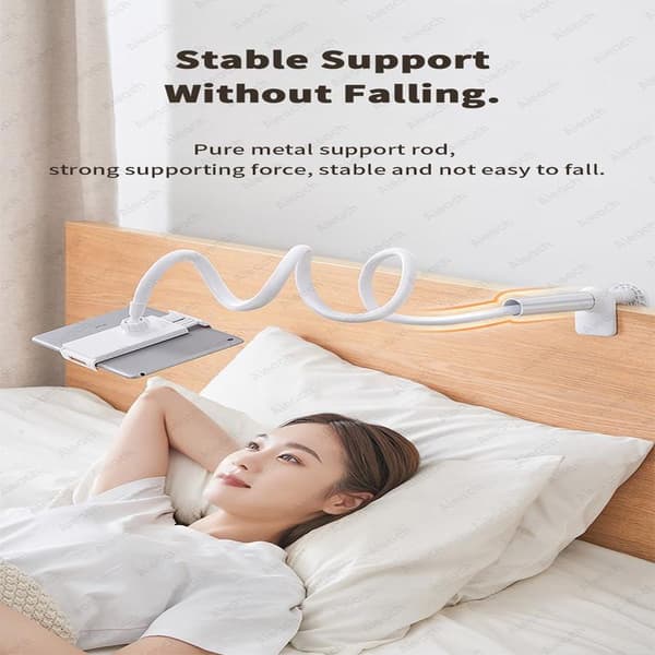iPad holder for bed - Swivel arm - Suitable for phone / iPad / Switch - Black