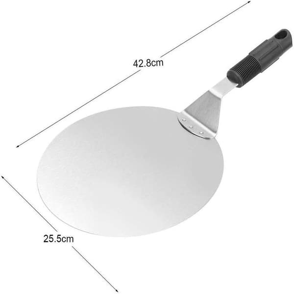 Pizzaspade med sikkerhetshåndtak - egnet for pizza, bakverk, etc. - 1 stk - rustfritt stål