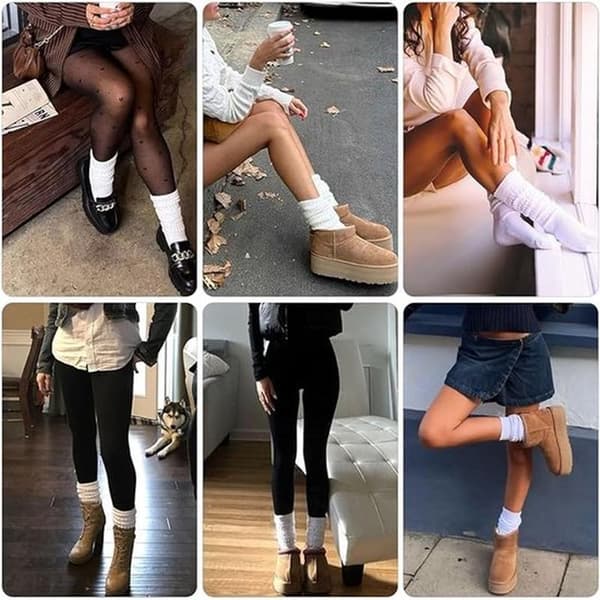Women's Socks - 3-pack - Knitted and Layered - Suitable for Autumn and Winter - Knee-High Socks - Model B