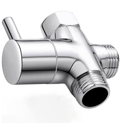 Duschventil i mässing med T-adapter, G1/2 3-vägs duscharmavledarventil, universell 3-vägs duschventil