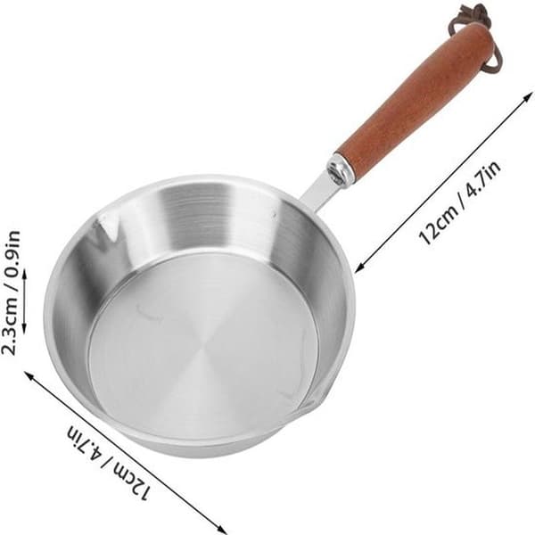 Mini stegepande i rustfrit stål, non-stick æggepande, til induktionskogeplader, kompakt, 4-tommer/6-tommer