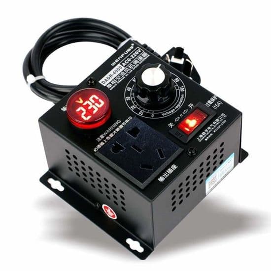 Variabel hastighedsdrev, AC 220V 9A 4000W SCR spændingsregulator, motorventilatorhastighedsregulator