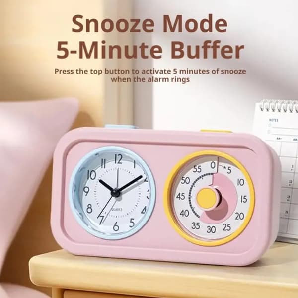Silent Timer for Kids, Dual Screen Visual Time Manager, Study Alarm, Homework Countdown, Learning Tool, Wholesale