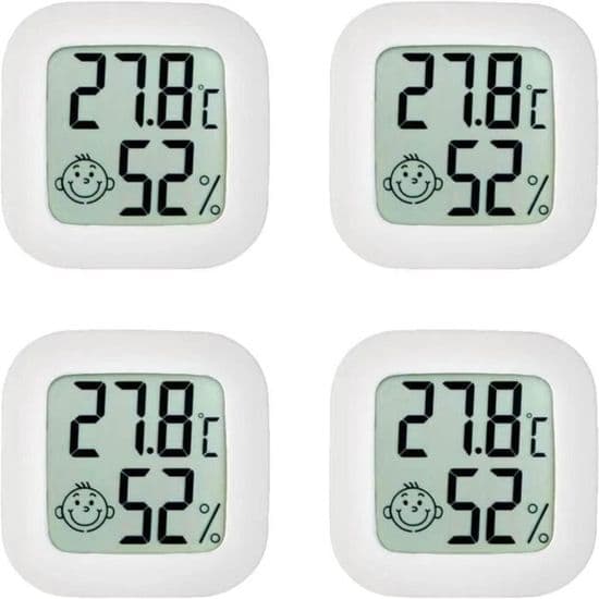 [4-pack: Inomhustermometer | Smart Digital Hygrometer | Hemtemperaturmätare | Sensor Fuktighetsmätare]