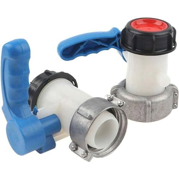 Erstatnings sommerfugleventil til IBC-tanke op til 1000 L med adapter til DN50 flange